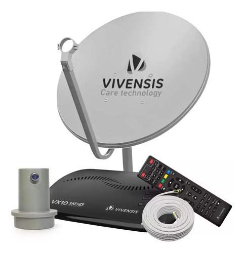 Kit Antena Parabóica Vivensis Tv Sat Vx10