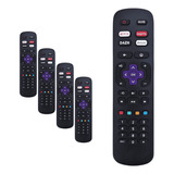 Kit 5 Controle Remoto Compatível Smart Tv Aoc Roku