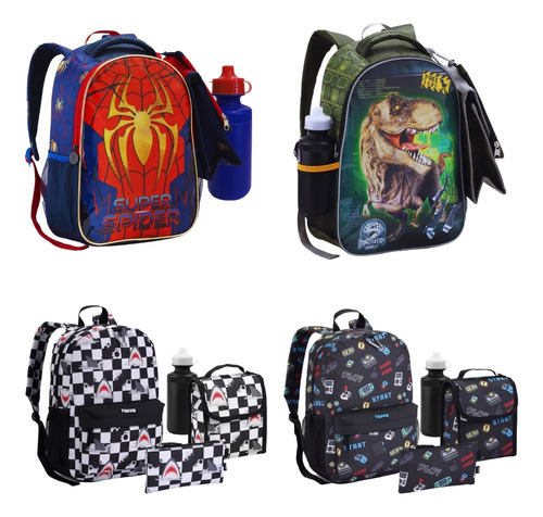 Kit Mochila Bolsa Infantil Masculino Escolar 5 Peças Oferta