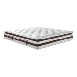 Cama Box King 193x203 Pocket Cama Inbox Relax Pillow Cor Branco/café