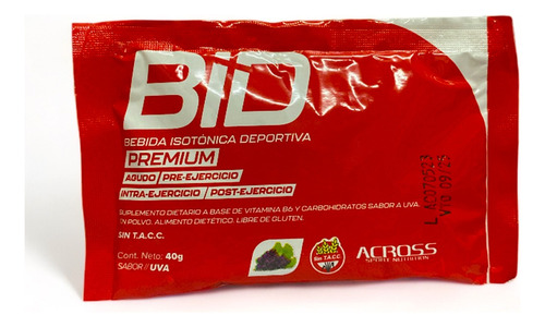 Suplemento Across Bebida Isotonica Deportiva Bid 40 Gr X 5un