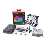 Kit De Ventiladores Fantech Turbine Fb-301 Rgb Negro