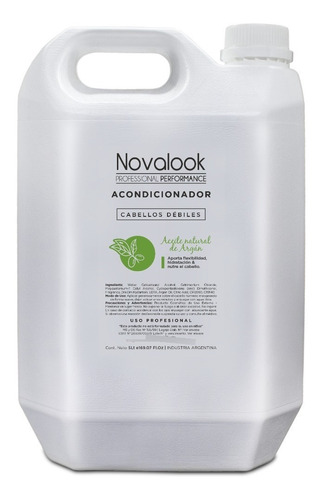 Acondicionador Con Argan Cabellos Debiles Novalook X 5l