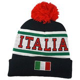 Gorro De Esquí De Punto Italia Con Pompón - Colección Italia