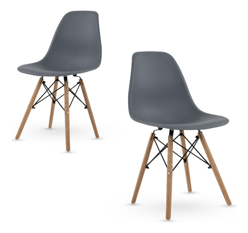 Set De 2 Sillas Eames Gaon Minimalistas Varios Colores