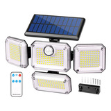 Lampada Led Solar Externa De Sensor Jardim 360 Graus Forte