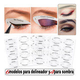 4 Planchas Stencil Para Delineado Maquillaje Sombra Ojos