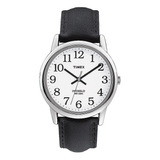 Reloj Timex Tj Easy Reader Con Correa De Cuero Negro Para Ho