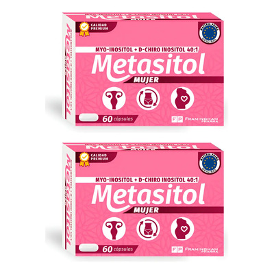 Metasitol Mio Y D-chiro Inositol 40:1 -pack X2  - 120 Caps. | Envío gratis