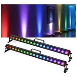 2 Ribalta Led Rgbw 18  Leds Por 12w Pixel Dmx Auto