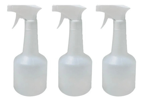 Conjunto Borrifador Pead 500ml C/ Gatilho Branco - Kit 36un