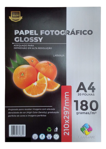 200 Folhas A4 Papel Fotográfico Glossy 180g