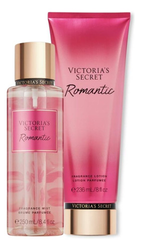 Kit Victória Secret Romantic Body Splash + Creme Hidratante