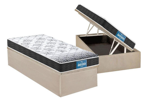 Cama Box Baú Solteiro: Colchão Espuma Probel D28 / Ep Guard