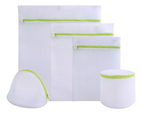 Set De 6 Blanco Malla Bolsa Para Lavar Ropa Lavadora