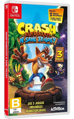 Nuevo Crash Bandicoot N Sane Trilogy Nintendo Switch + Bonus