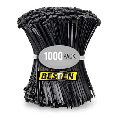 1000 Pzs Cinchos Plasticos 28kg Bridas De Nylon Anti-uv 30cm Negro | Envío gratis