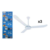 Ventilador Abanico De Techo Industrial Vec Blanco 3 Pack 56 