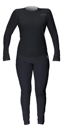 Camiseta+pantalon 1º Piel Termico Mujer Dama Panal Abrigo Pº