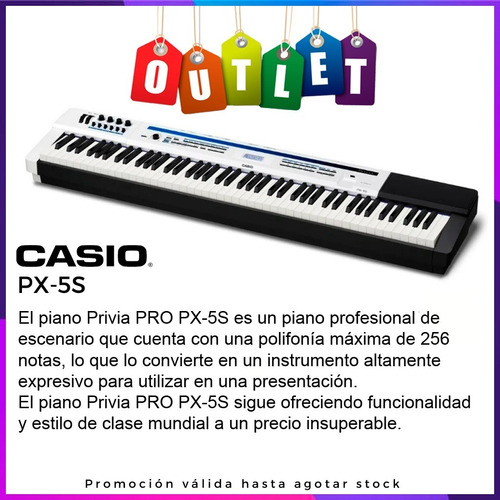 Piano Digital Sintetizador Casio Px5s 88 Privia Outlet Tm