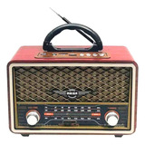 Radio Vintage Fm / Am Parlante Bluetooth Mp3 Recargable