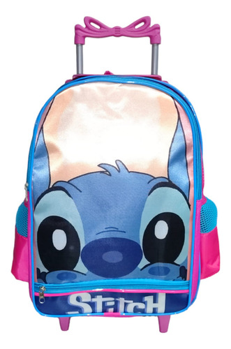 Mochila Infantil Lilo Stitch Bolsa Feminina Rodinhas Escolar