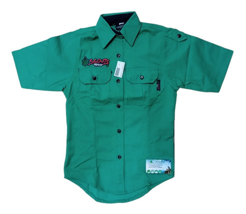 Camisola Scout Verde Para Tropa De Dama, Manga Corta.