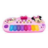 Teclado Piano Organo Musical Infantil Minnie Mouse Rosa 