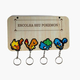 Porta Chaves Jogo Pokemon Geek Decorativo Personagens Games