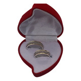 Argollas Matrimonio Plata 950 Con Oro 18 K