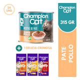 Champion Cat Recetas En Pate Pollo 315gr X24 Und | Mdr