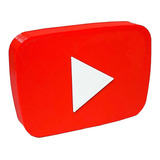 Ícone Youtube Para Decoração Enfeite Plástico