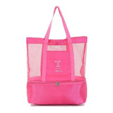 Bolsa Plegable Malla Y Termica Para Compras Playa Picnic Etc