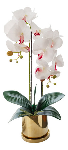 Flores De Orquídea Artificiales En Maceta Orquídea Phalaenop