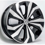 Rodas Vw T-cross Lanzonne Aro 16 5x100 (jogo) + Bicos Cor Preto Com Diamantado