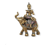 Elefante Con Krishna 32cm