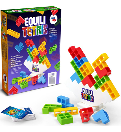 Jogo Equilitetris Tabuleiro Equilibrio Brinquedo Montar Mesa