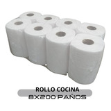 Bolsón Rollo De Cocina Premium 8 Rollos X 200 Paños Tissue