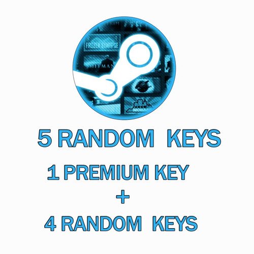 Premium Key Steam 1 + 4 Random Keys Steam  Llaves Aleatoria 