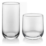 16 Vasos Crisa Ascent De Vidrio 473 Y 384ml 8 De Cada Uno