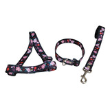 Conjunto Collar Pretal Y Correa Para Perros Razas Pequeñas