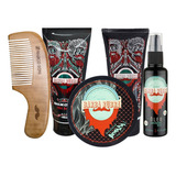 Kit De Barba Com Shampoo, Balm Class, Pomada Com Pente Barba