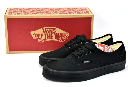 Vans Tenis Authentic Negros Lona 100% Originales