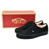 Vans Tenis Authentic Negros Lona 100% Originales