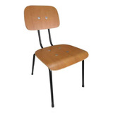 Cadeira Assento De Madeira Fixa Biblioteca Design Compacto
