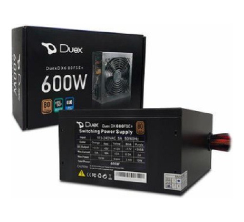 Fonte Duex 600fse+, 600w 80 Plus Bronze, Pfc Ativo