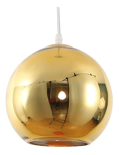 Lámpara Colgante Esfera 25cm Vidrio Espejado Deco Moderna