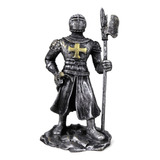 Estatua Guerreiro Medieval Com Machado Resina 14cm