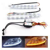 Tipo De Cristal Tiras Led Luz Blanca Dr.l Y Ambar Secuencial