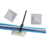 Sujetador Para Cable Con Adhesivo 25x25mm 50pzas